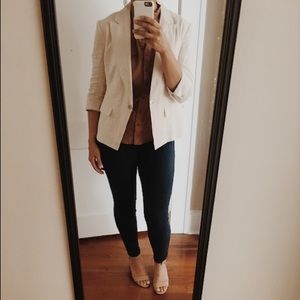 Cream Linen blazer